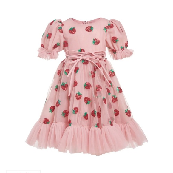 Lirika Matoshi Other - Strawberry Midi Dress for Kids Brand New